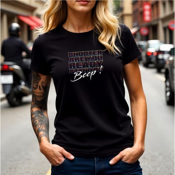 T-Shirt Shooter Ready Beep Femme