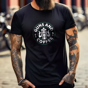 T-Shirt Guns & Coffee Homme
