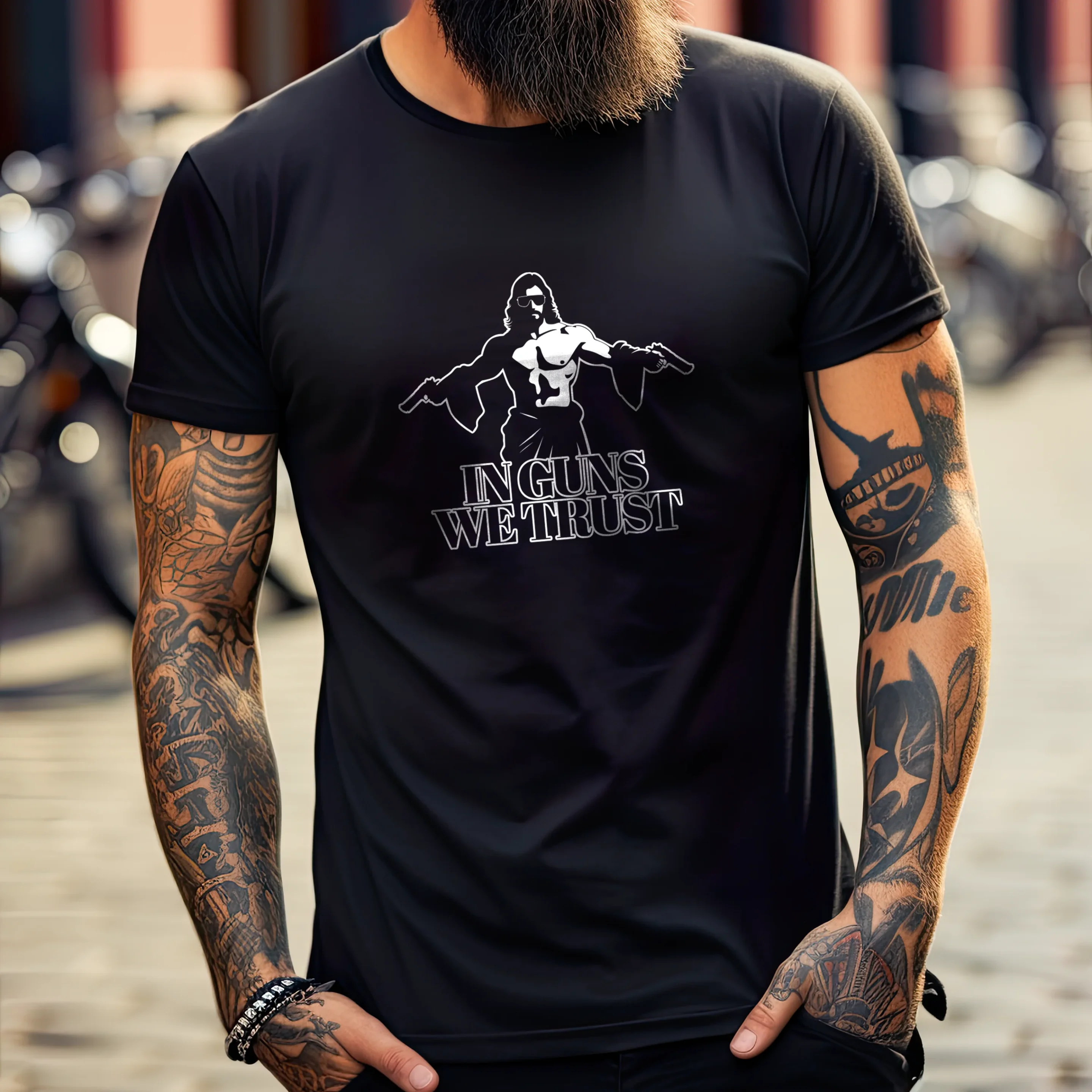 T-Shirt Badass Jesus Homme