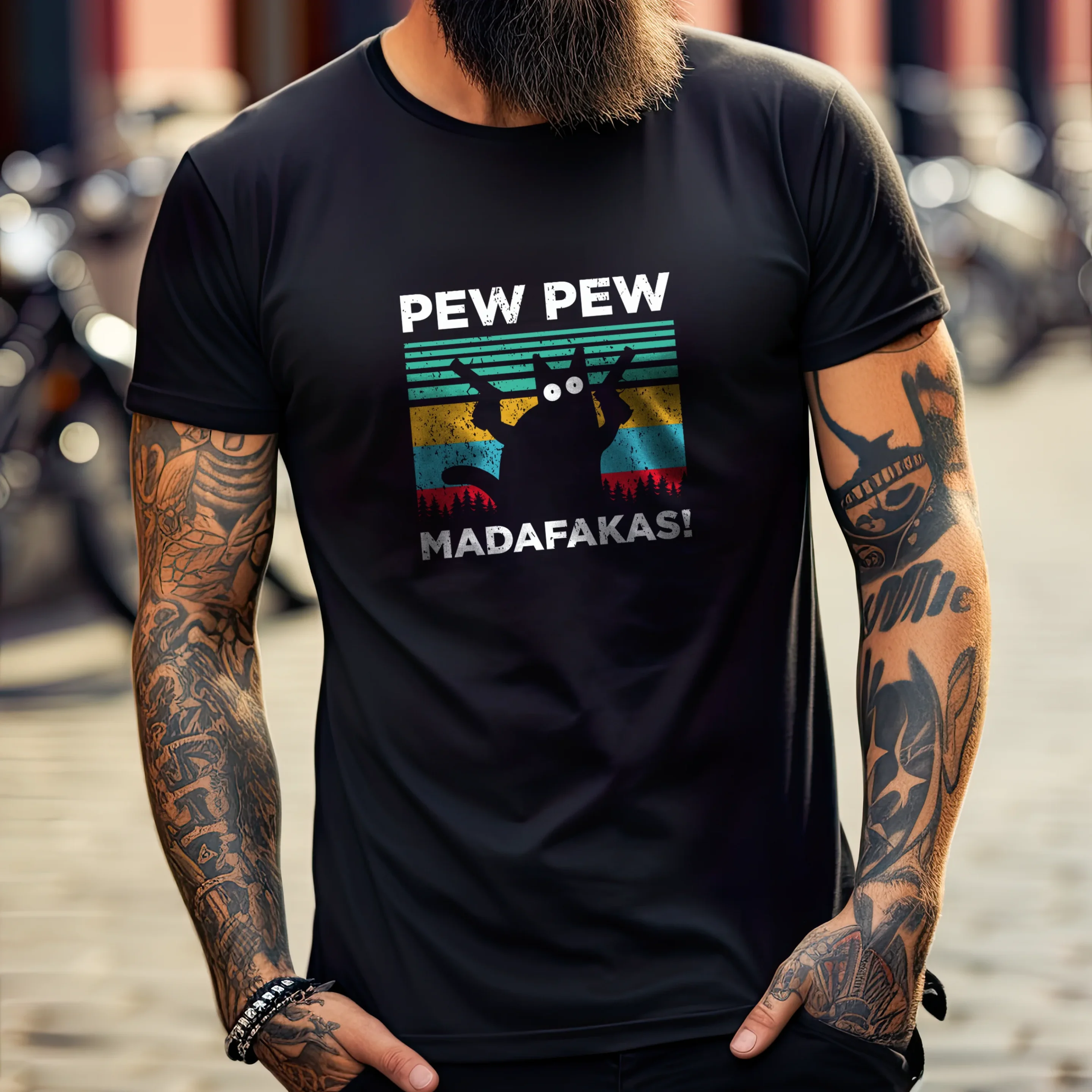T-Shirt PewPew Madafakas Homme