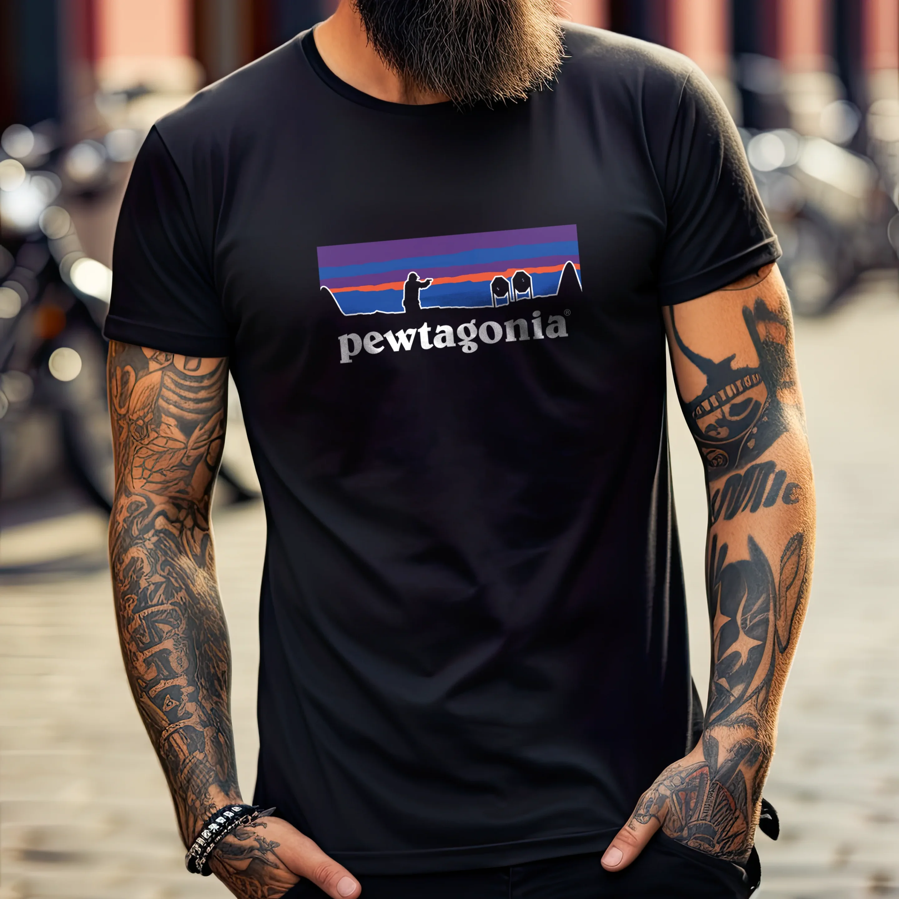 T-Shirt Pewtagonia Homme