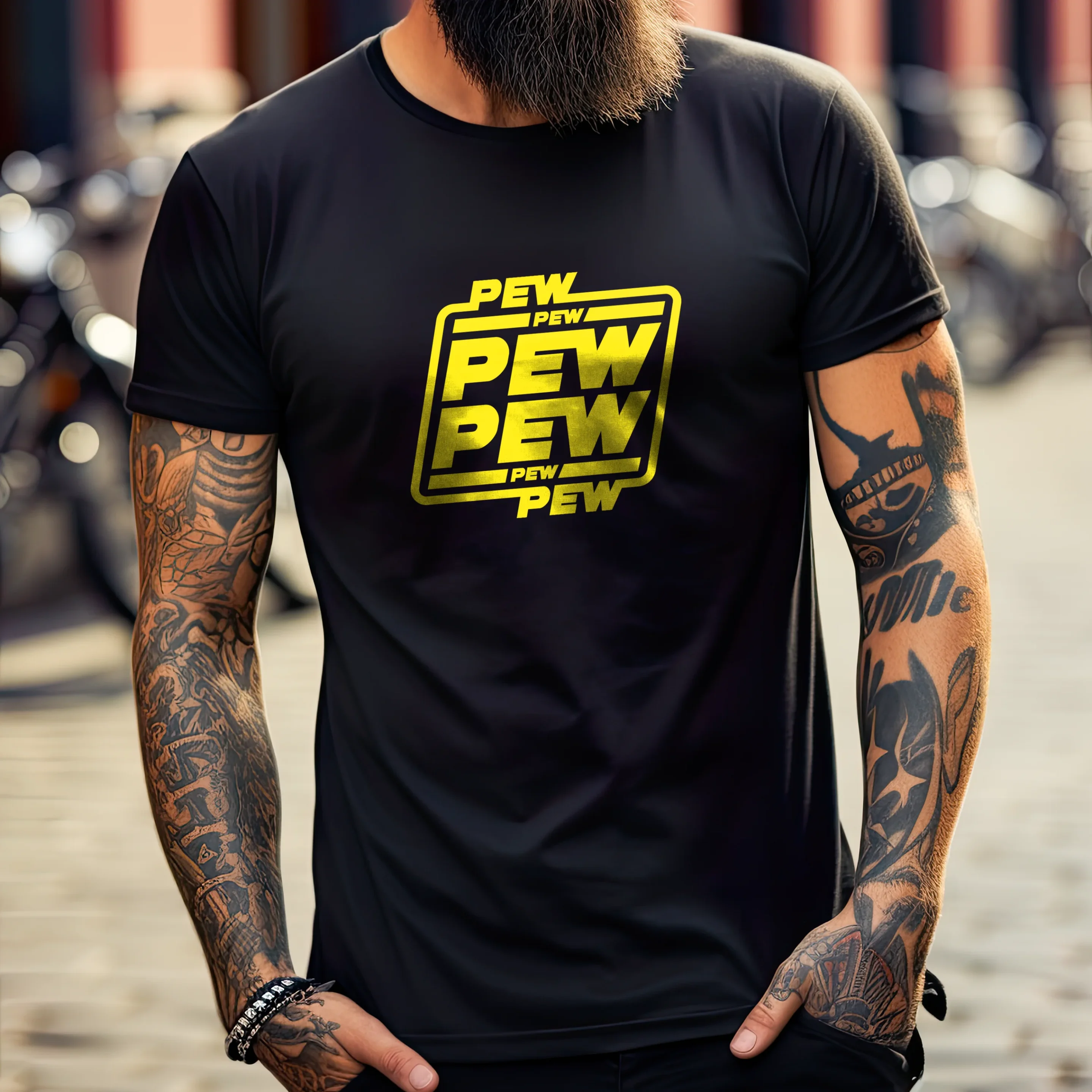 T-Shirt PEW PEW PEW Homme